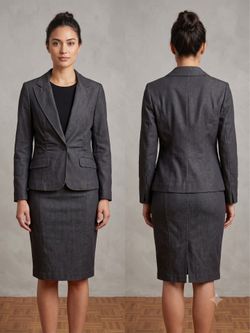 Charlotte Russe Women’s Grey and Blue Suit