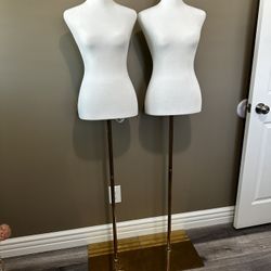 2 Mannequins With Gold Base