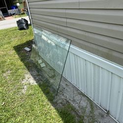 Standard Rectangular Dining Table Glass Top 