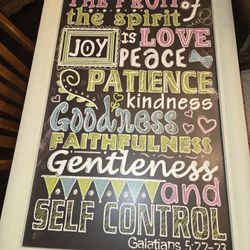 Fruit Of The Spirit Chalkboard Art