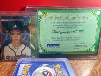 Treat chipper jones autograph with certificate