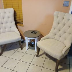 Accent Chairs And Table Set