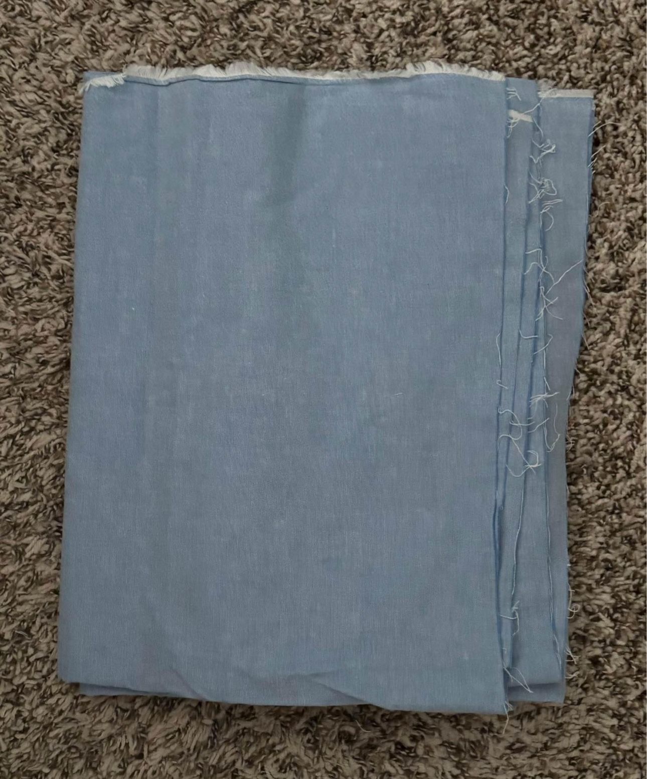 2yds 21”long x44” wide blue fabric solid cotton