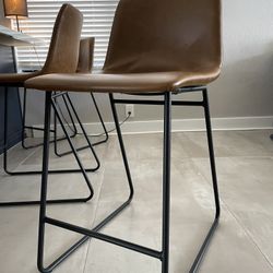 Bar Stools 3 Leather Faux