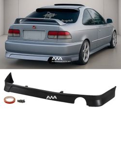 Fits 99-00 Honda Civic 2DR 4DR JDM Polyurethane Rear  Lip Diffuser