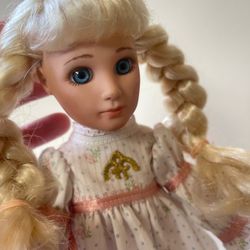 Blonde effanbee vintage 90s princess and the pea  Doll with Braids