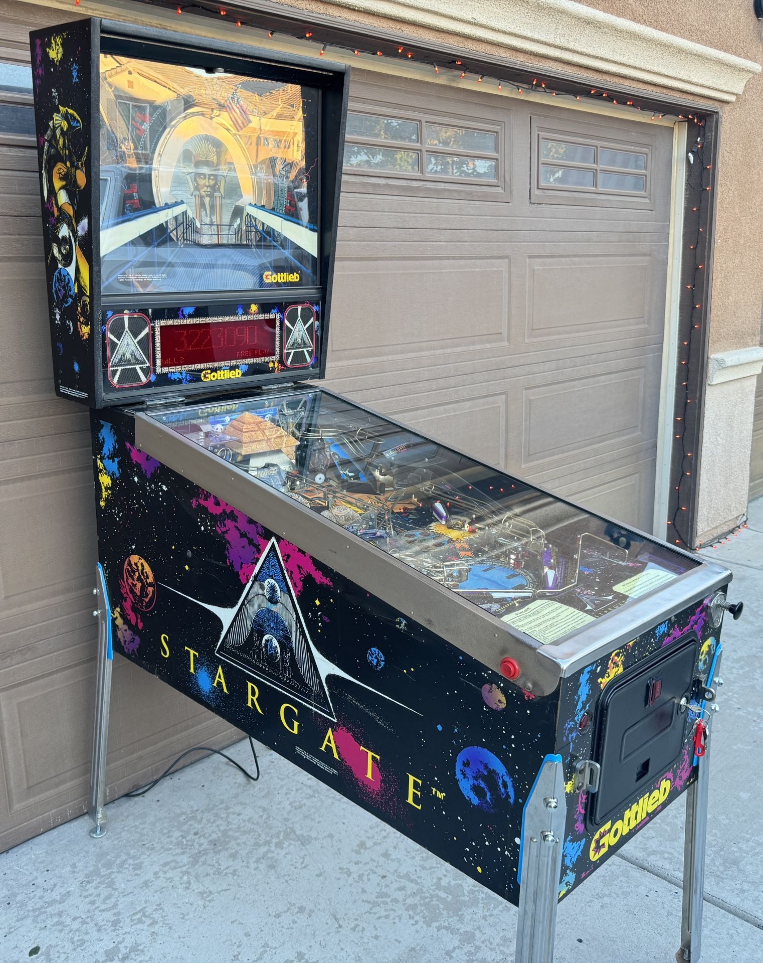 Stargate Pinball Machine By Gottlieb With LEDs