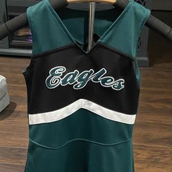 Girls Preschool Philadelphia Eagles Green Cheer Captain Jumper Dress 