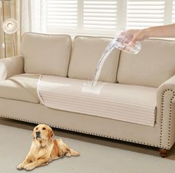 HAOMAIJIA Faux Fur Waterproof Couch Cover (Off White, 35" X 95")