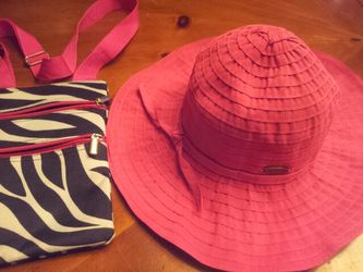 Pink purse and heat . Like new!