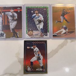Dodgers MVP Miguel Rojas Insert Card Lot (4) Green /499 Orange /25 Gold /50 SP