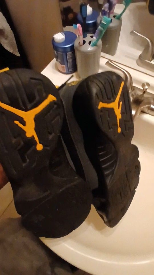 Black And Gold Jordan's 9