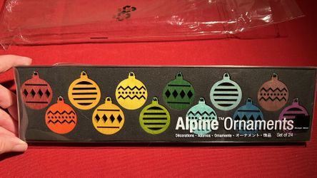 Design Ideas Set of 24 Wooden Alpine Ornaments   