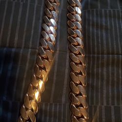 800 Gram Rose Gold Cuban Chain 