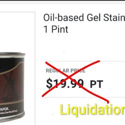 Vintage Burgundy Oil-based Gel Stain 1 Pint For Wood Finishing New! 