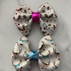 Cute Christmas Rain deer Bows 