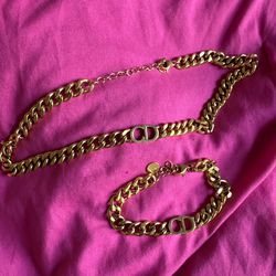 CHRISTIAN DIOR Necklace & Bracelet Set NEW
