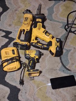DeWalt 20V Cordless Tool Set with Batteries and Charger