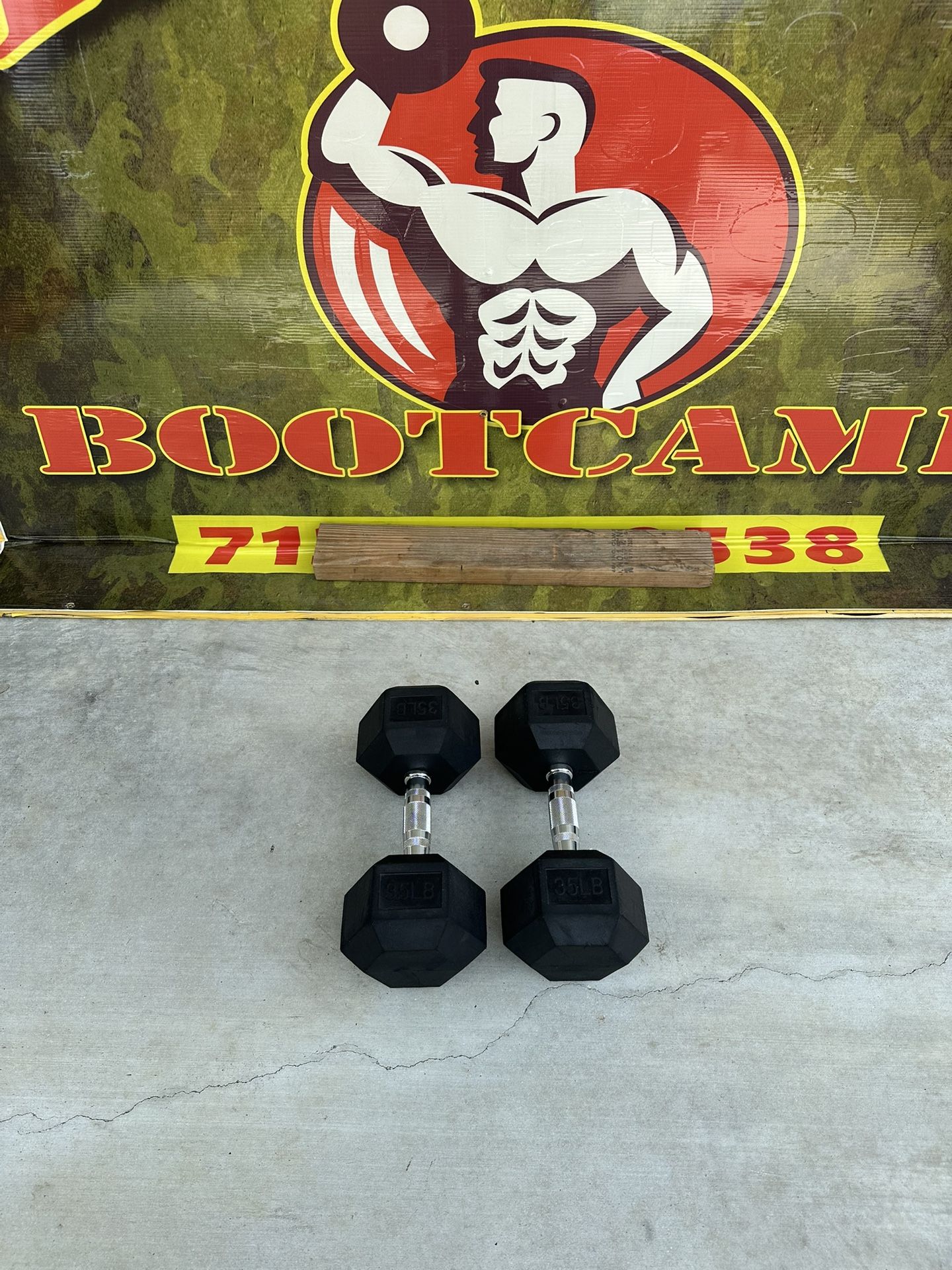 Cap Rubber 35Lb Hex Dumbbells pair $80