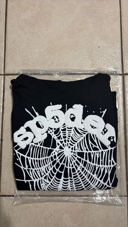 Sp5der Black Graphic T-Shirt Size L