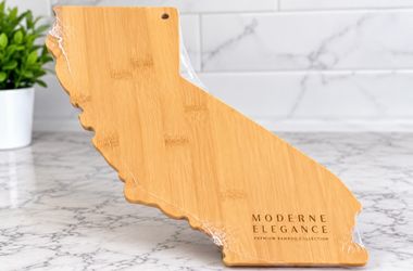 Brand New California-Shaped Bamboo Cutting & Serving Board