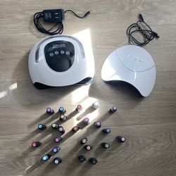 Gel Nail Polish Set + 2 LED UV Light Lamps