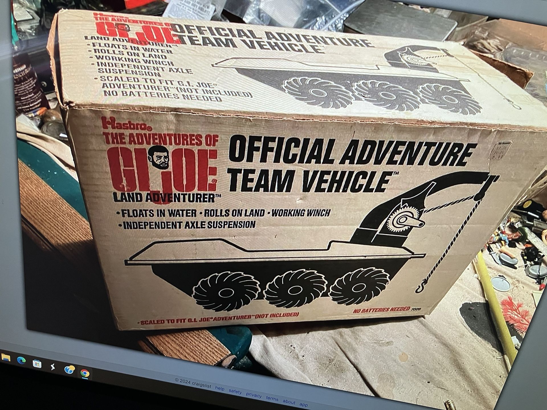 VINTAGE GI JOE ADVENTURE TEAM VEHICLE And ATV BOX