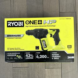 Brand New Ryobi ONE+ HP 18V Brushless Cordless Compact 5/8 in. SDS Rotary Hammer (Tool Only)