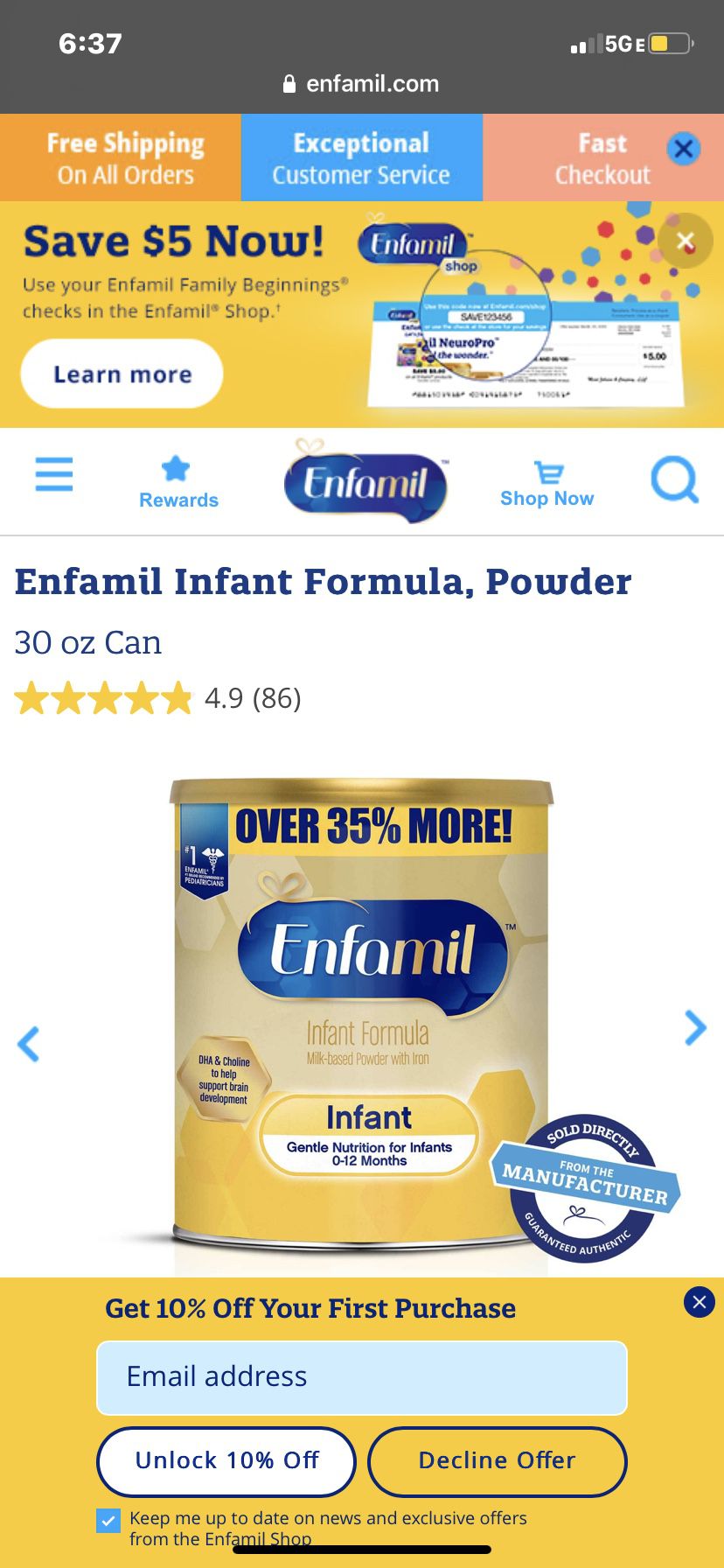 Free formula and size 2 diapers