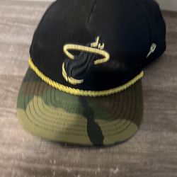 Rare Miami Heat Camo Hat 