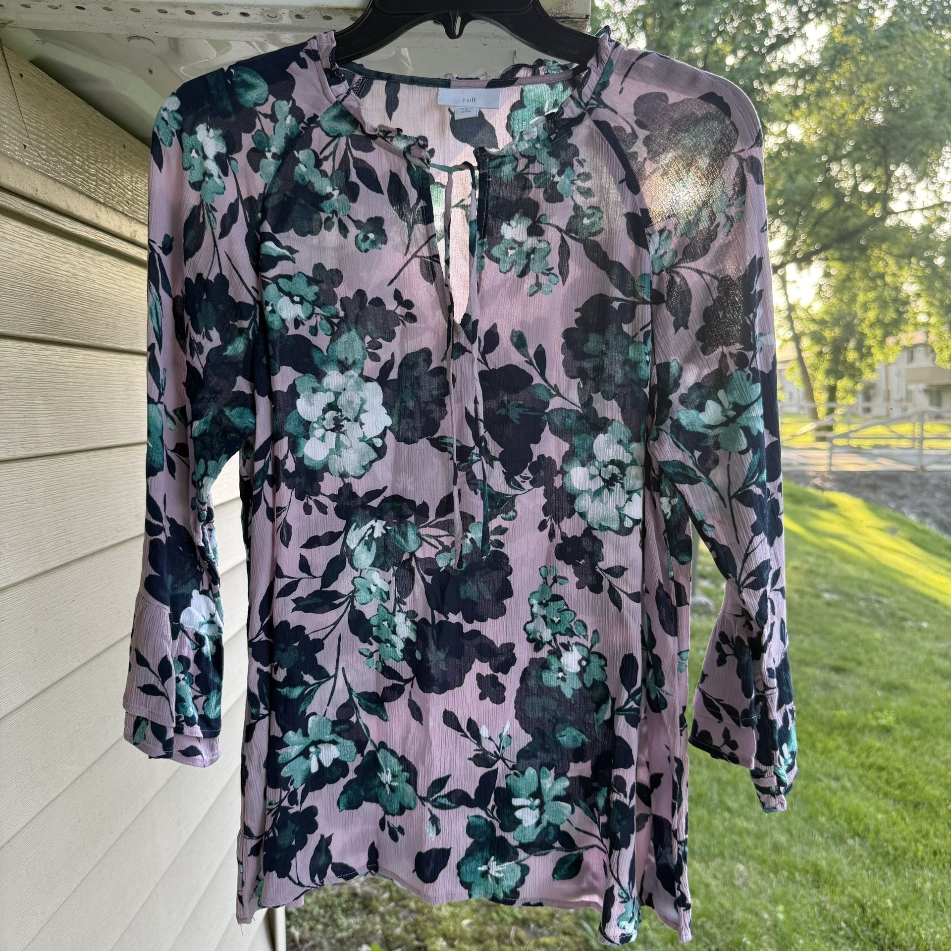 J.Jill floral blouse beautiful blooms blouse small petite Pre-
