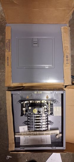 New in box qo112m100  load center  100 amp  12 spaces  with front cover  100$