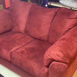 Ashley Furniture, 2 Pc Red Couch Set 