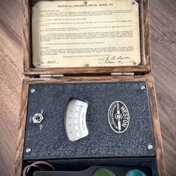 Old Vintage 1900’s Light Meter And DC Voltage Meter