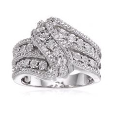 White Sapphire & Sterling Silver Size 8 Or Size 10   (ONLY  One Of Each Left)