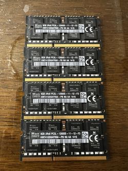 4xSK Hynix 8GB 204-Pin DDR3 SO-DIMM DDR3L 1600 (PC3L 12800) Laptop Memory
