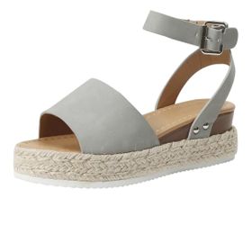 Sandals withPlatform Sandal Espadrille Wedge Comfortable Ankle