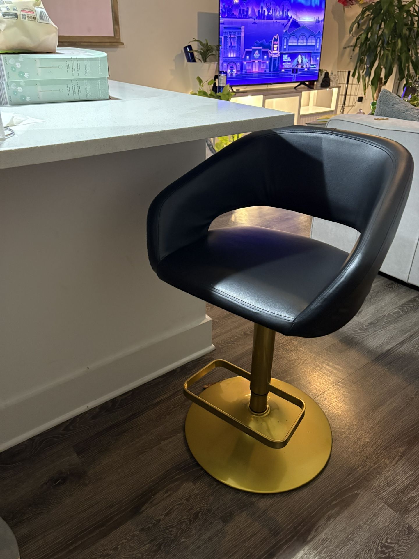 2 Black Bar Stools