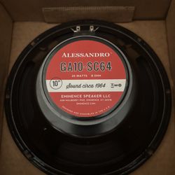 Eminence GA10-SC64 Alesandro Signature 10-inch 20-watt Replacement Guitar Amp Speaker - 8 ohm