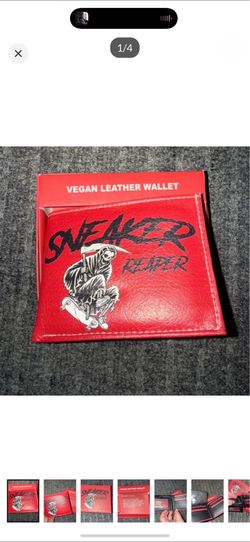 🎁 NIB VEGAN LEATHER WALLET SNEAKER REAPER
