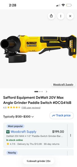 Dewalt 20v angle grinder like new