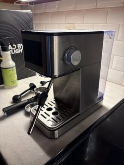 Stainless Steel Espresso Machine with Steam Wand