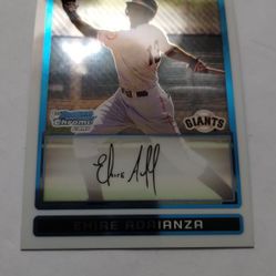 2009 Ehire Adrianza, 1st Bowman Chrome Refractor RC Prospect, Trading Card # BCP16 Original 
