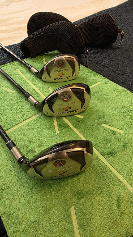 Taylormade Rescue Hybrids. Right Hand Regular Flex. 3 Of Them