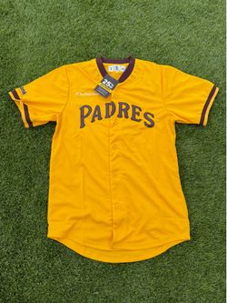 San Diego Padres Yellow and Brown Jersey Size S