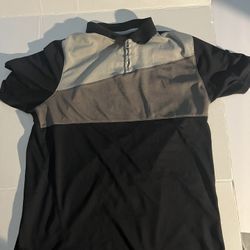 Oakley Men's Divisional Ultraviolet Ii Polo Black And Grey Medium