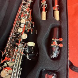 Nice Silver Straight Soprano Saxophone with New Reeds $380 Firm