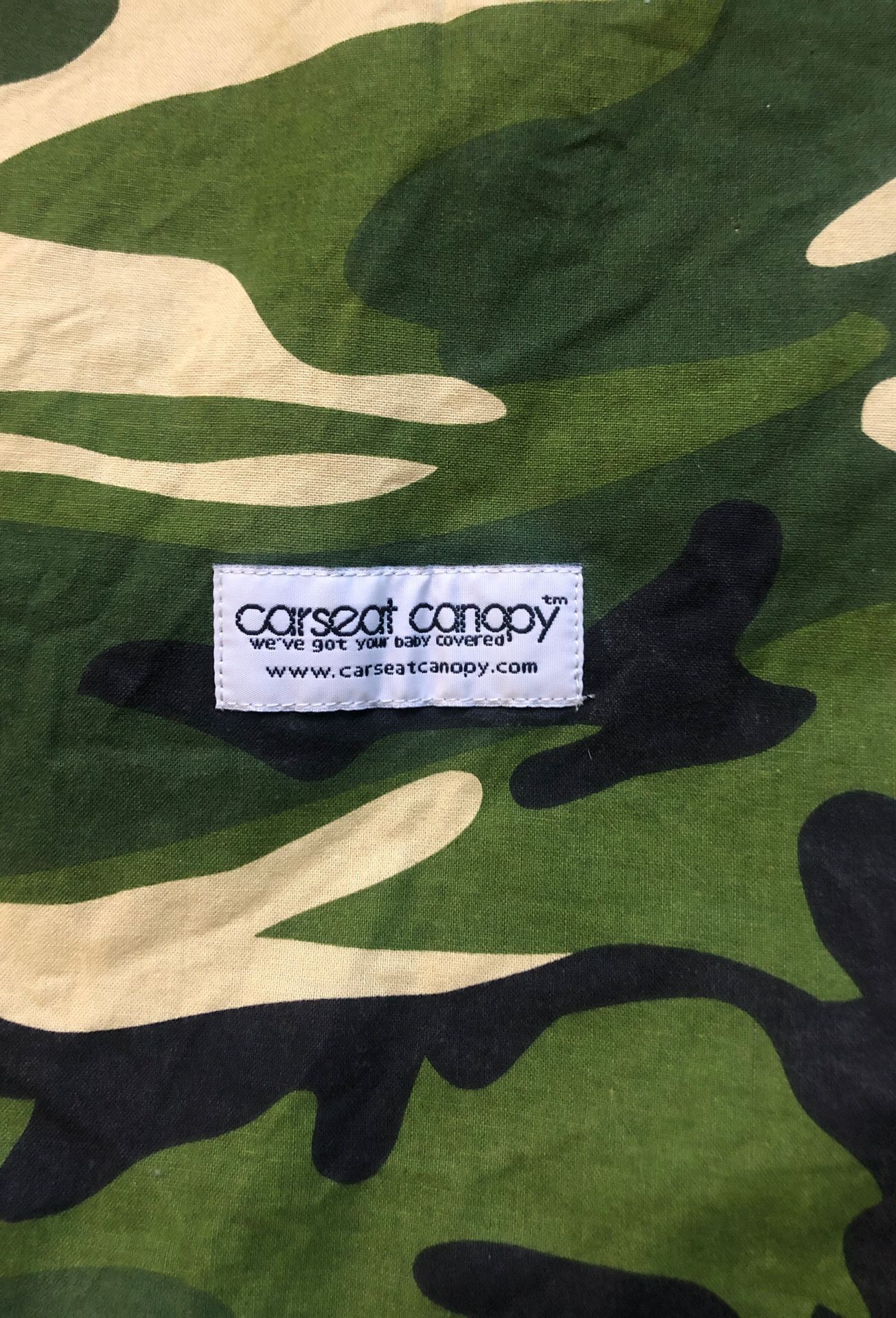 Camouflage car seat cover/canopy