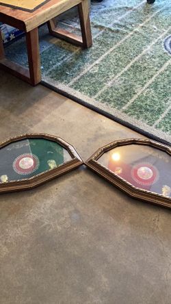 Vintage fan  medallion  shape frames  French style