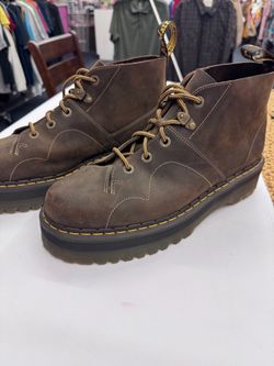 Dr. Martens Brown Leather Platform Boots